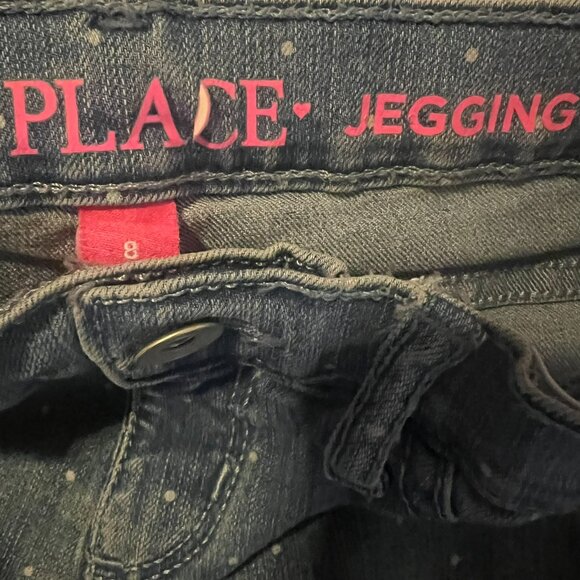 Girls Polka Dot Jeggings Size 8 Children’s Place Stretch Denim - Picture 8 of 8
